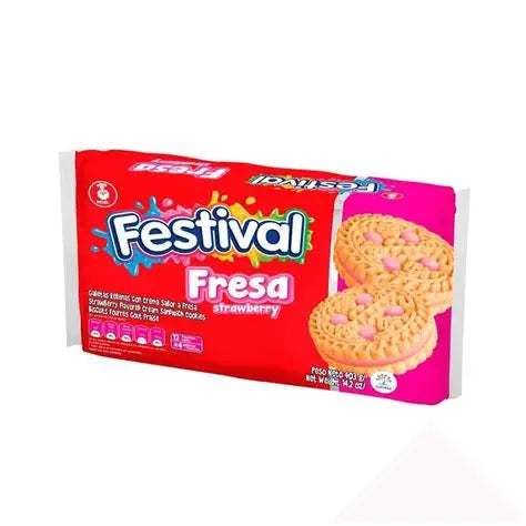 GALLETAS FESTIVAL RELLENO DE FRESAS