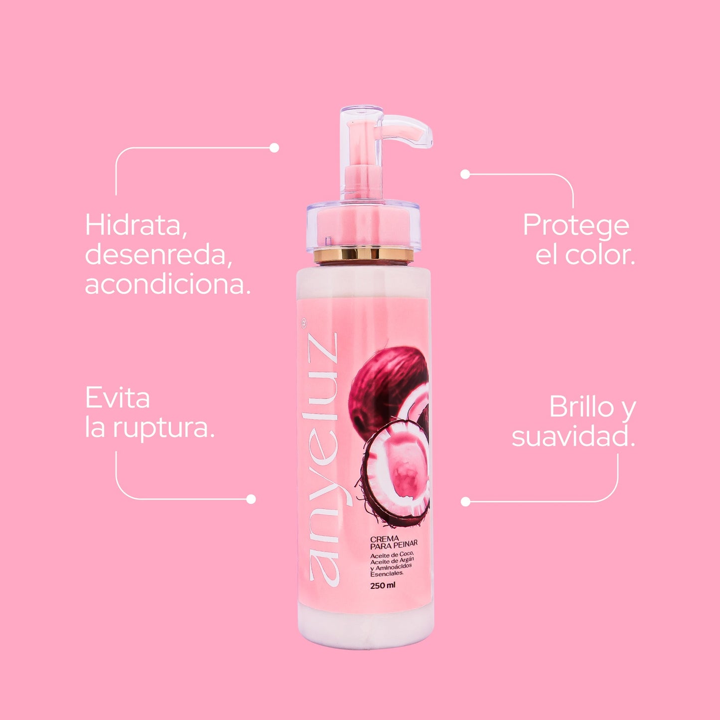 ANYELUZ CREMA DE PEINAR DE COCO 250ML