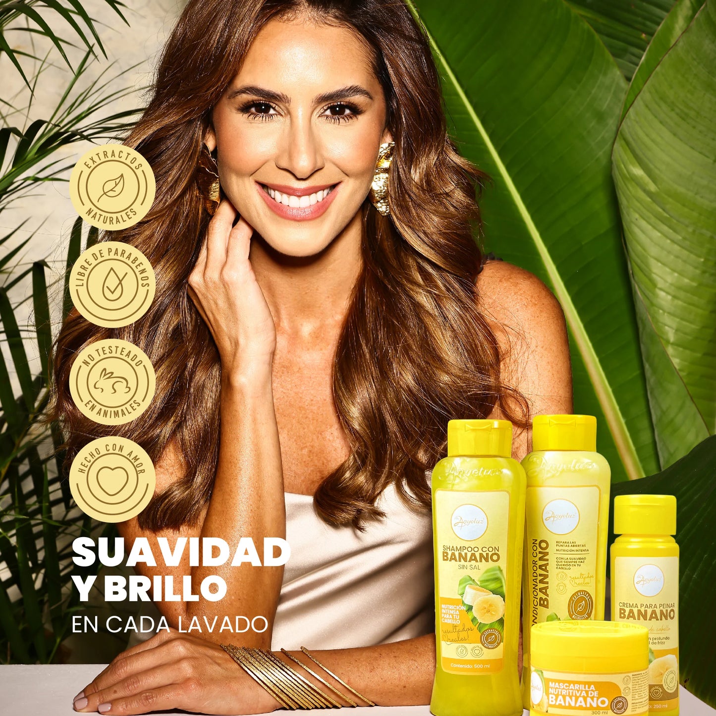 ANYELUZ CREMA DE PEINAR DE BANANO 250ML