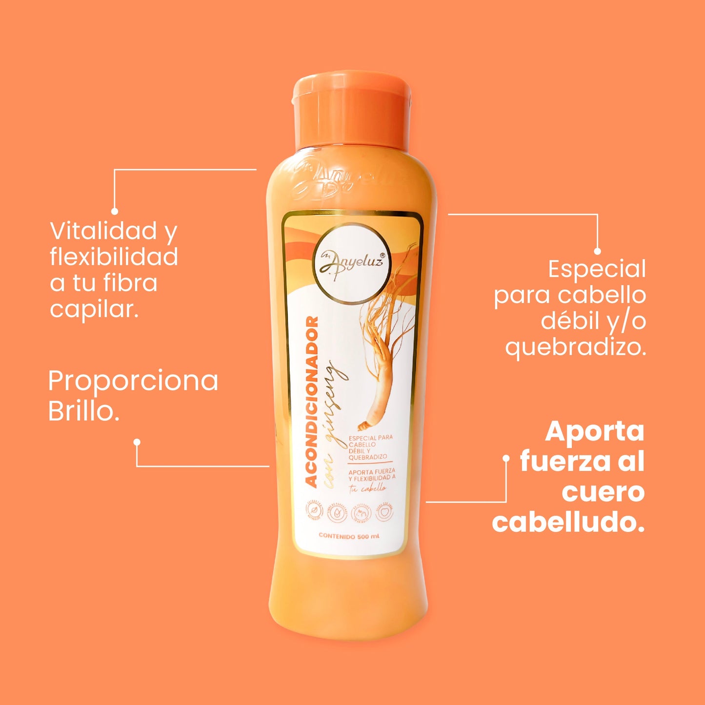 ANYELUZ GINSENG ACONDICIONADOR 500ML