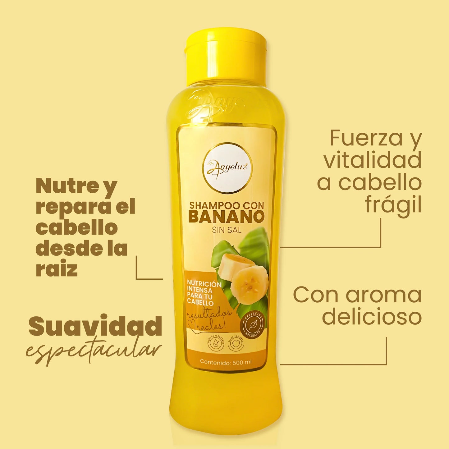 ANYELUZ SHAMPOO DE BANANO 500ML