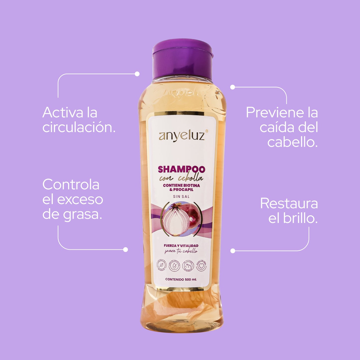 ANYELUZ SHAMPOO DE CEBOLLA 500ML